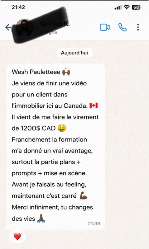 Témoignage de Yannick K. : 525 000 FCFA avec un client dans l’immobilier au Canada