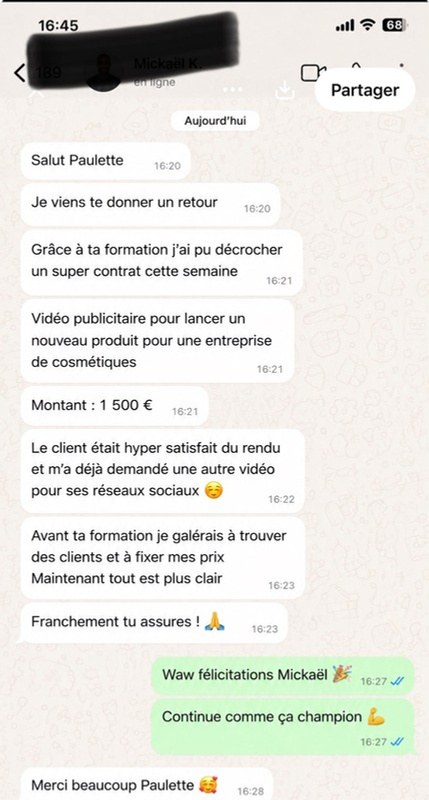Témoignage de Mickaël K. : 984 000 FCFA pour une vidéo publicitaire