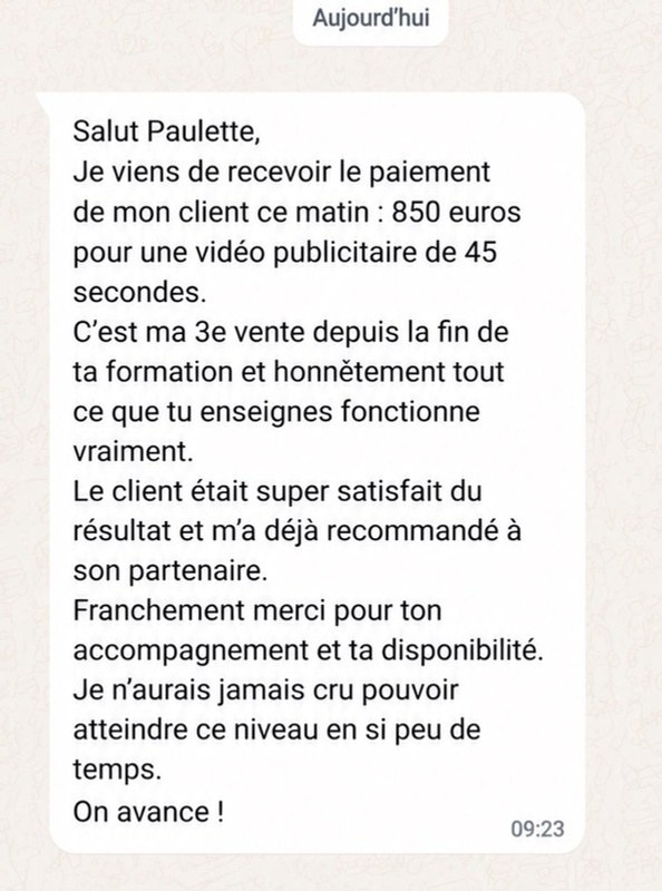 Témoignage de Membre du programme : 558 000 FCFA pour une vidéo de 45 secondes