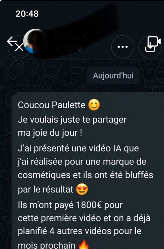 Témoignage de Nadia K. : 1 181 000 FCFA pour une marque de cosmétiques